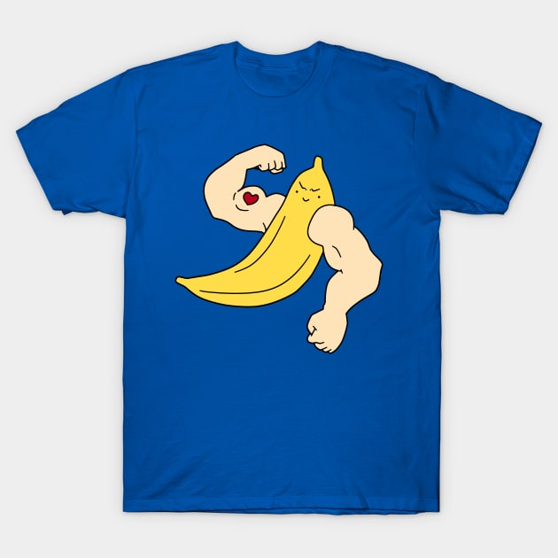 Buff Arms Banana T-Shirt by saradaboru